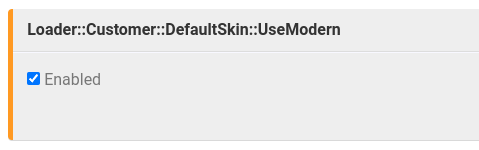 Loader::Customer::DefaultSkin::UseModern setting