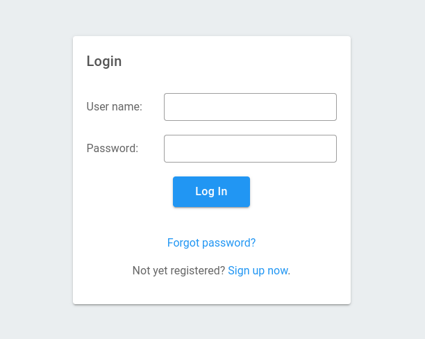 Customer user login