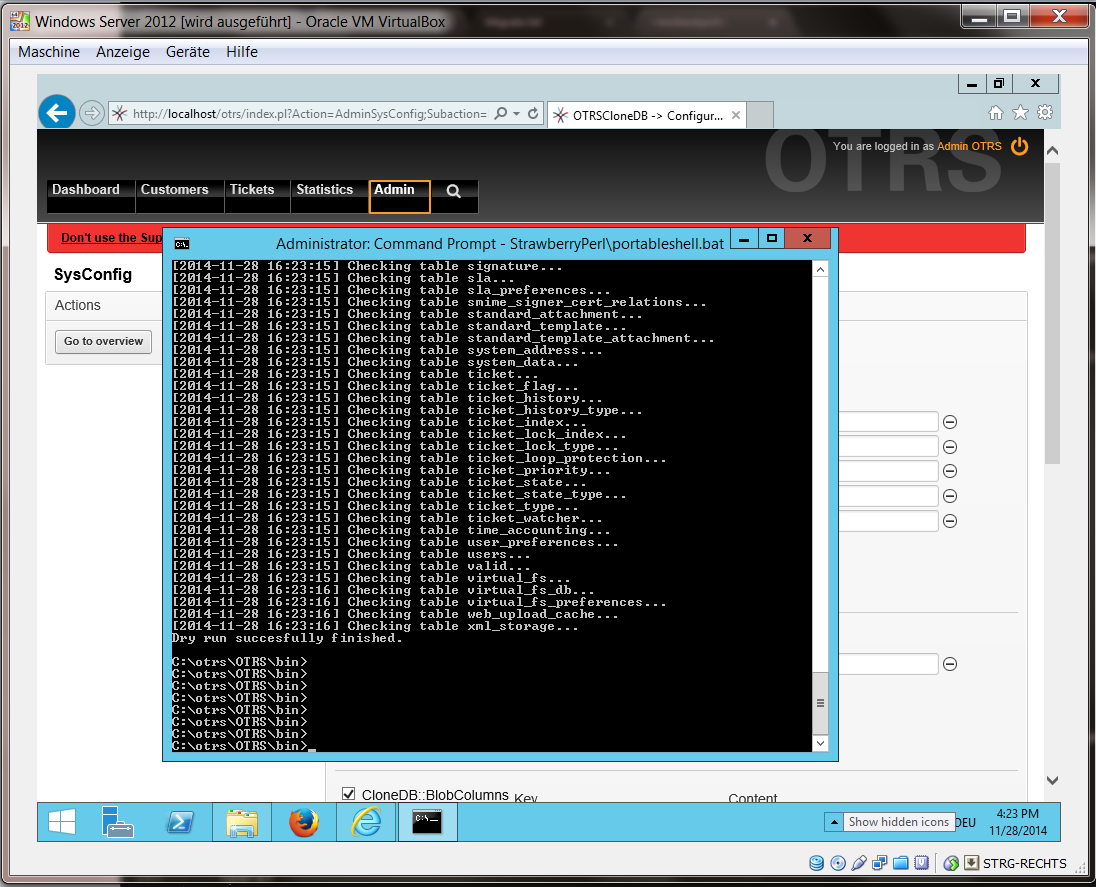 Run OTRSCloneDB script 3 - screenshot
