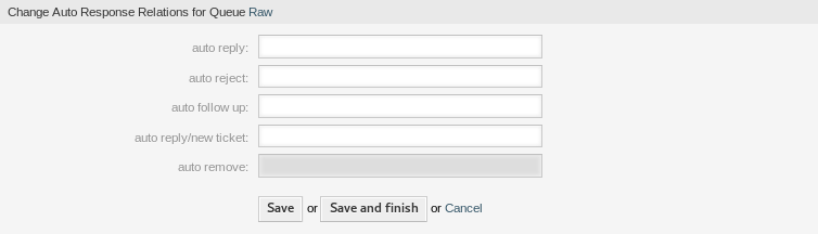 Change Auto Response Relations for Queue