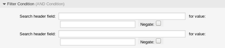 Postmaster Filter Settings - Filter Condition