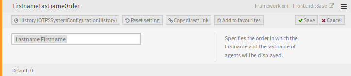 System Configuration - Setting Modified