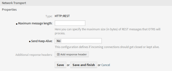 Web Service Settings - OTRS as Provider - HTTP\:\:REST