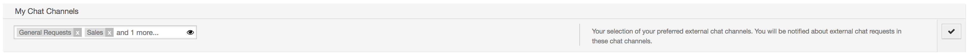 Setting up preferred chat channels